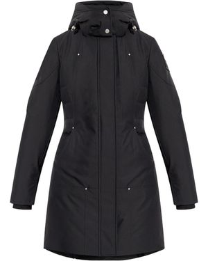 Moose Knuckles Logo-Engraved Coat - Black