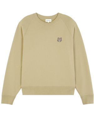 Maison Kitsuné Maison Kitsuné Bold Fox Head Patch Oversized Sweatshirt - Natural