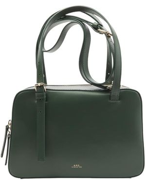 A.P.C. Virginie Logo Printed Crossbody Bag - Green