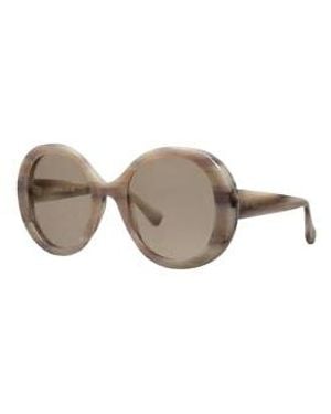 Max Mara Coloured Round Sunglasses - White