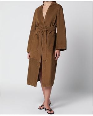 Nour Hammour Belted Coat - Brown