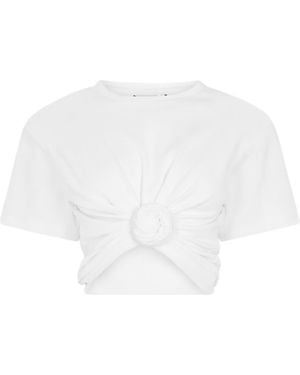Magda Butrym Knotted Crop Top - White