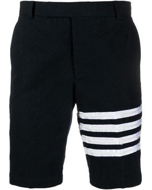 Thom Browne 4-Bar Detail Chino Shorts - Blue