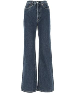 RE/DONE High-Rise Wide-Leg Jeans - Blue