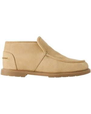 Yves Salomon Suede Ankle Boots - Natural