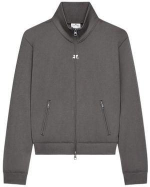 Courreges Zip-Up Logo Jacket - Grey