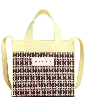 Marni Light And Jacquard Shopper - White