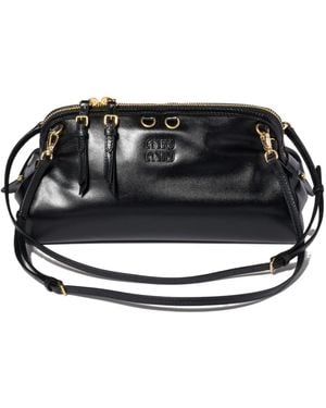 Miu Miu Caprice Shiny Leather Clutch - Black