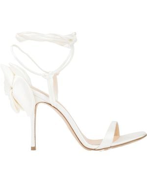 Magda Butrym Double Flower Heel Sandals - White