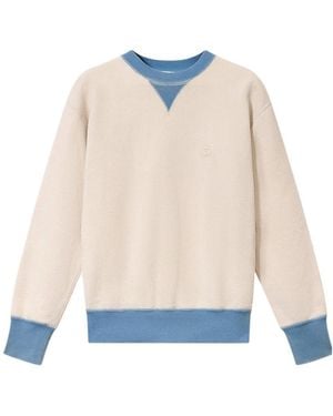 Isabel Marant Contrast Trim Logo Sweater - White