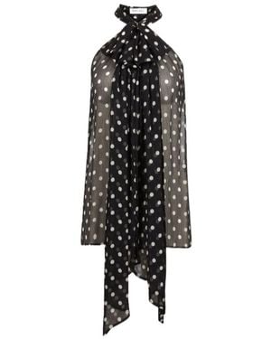 Nina Ricci Halterneck Polka-Dot Top - Black