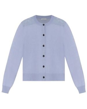 Burberry Crew-Neck Knit Top - Blue