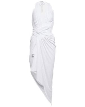 Alexandre Vauthier Asymmetrical Halterneck Midi Dress - White