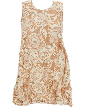 Comme des Garçons Comme Des Garçons Floral Embroidered Top - Natural