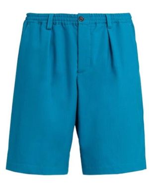 Marni 00B67 Wool Shorts - Blue