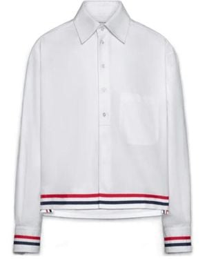 Thom Browne Rwb Rugby Oxford Shirt - White