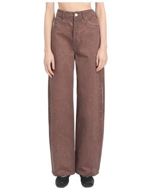 Uma Wang Logo Jeans - Brown