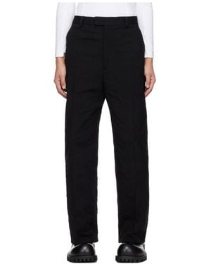 Vetements Metallic Pleated Slim-Fit Pants - Black
