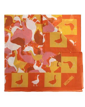 Moschino Duck Print Scarf - Orange