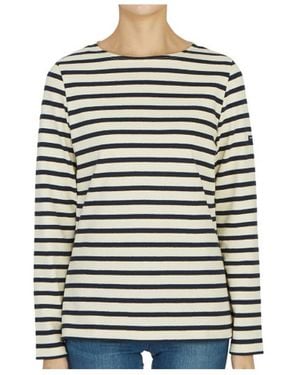 Saint James Striped Long-Sleeved T-Shirt - Gray