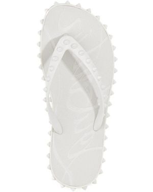 Christian Louboutin Super Loubi Flip Flops - White