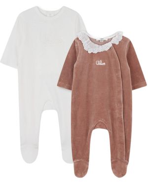 Chloé Long Sleeve Two Piece Jumpsuit Set - White