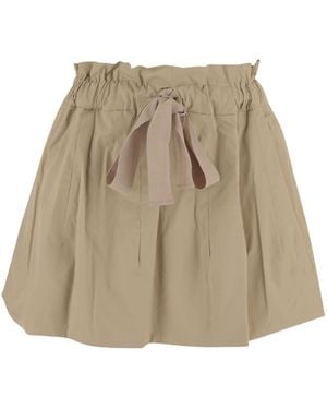 Patou Drawstring Bloomer Skirt - Natural