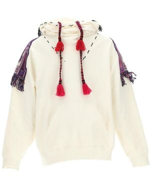 Etro Fringe-Detailed Long-Sleeved Hoodie - White