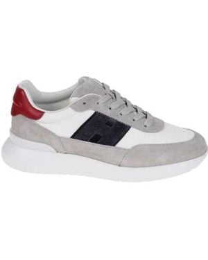 Hogan Logo Panel Low-Top Sneakers - Gray
