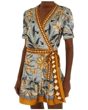 FARM Rio Stained Glass Beauty Wrap Mini Dress - Multicolor