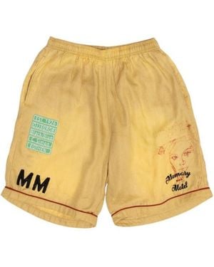 Paly Hollywood Elastic-Waist Shorts - Yellow