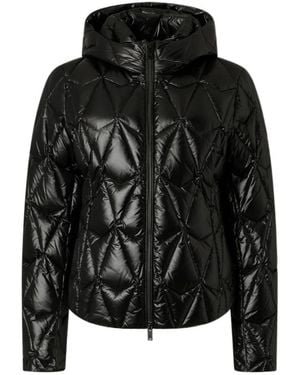 Moose Knuckles Hooded Quilted Down Jacket - Black