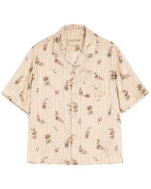 Valentino Floral-Print Shirt - Natural