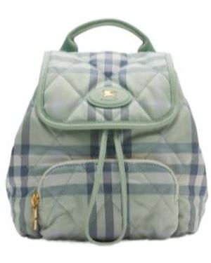 Burberry Mini Horseshoe Quillted Backpack - Green