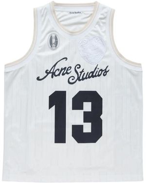 Acne Studios Sports Jersey Tank Top - White