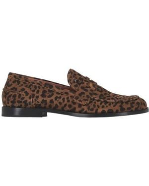 AMINA MUADDI Tilda Leopard-Pattern Loafers - Brown