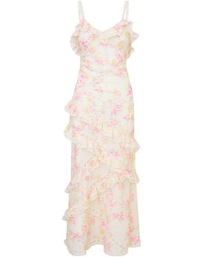 LoveShackFancy Nocelle Ruffled Maxi Dress - Natural