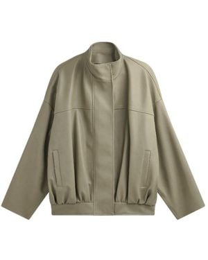 Frankie Shop Veren Faux Leather Bomber Jacket - Green