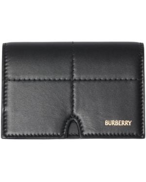Burberry Snip Business Card Leather Case - Grey