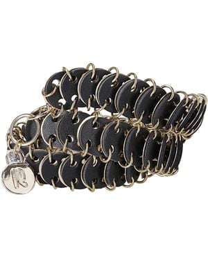 Rabanne Coin-Link Belt - Black