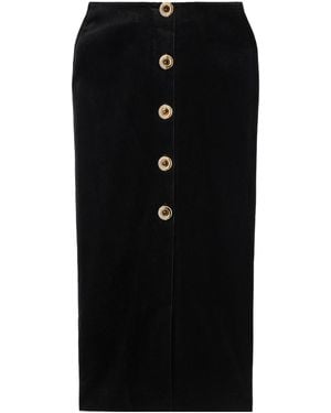 Blazé Milano Jealousy Sussex Cotton-Velvet Maxi Skirt - Black