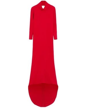 Valentino Long-Sleeved Dress - Red