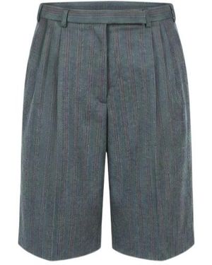 Jil Sander Striped Mid-Length Shorts - Black