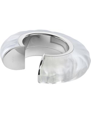 Alaïa Round Organic Shaped Bangle - Metallic