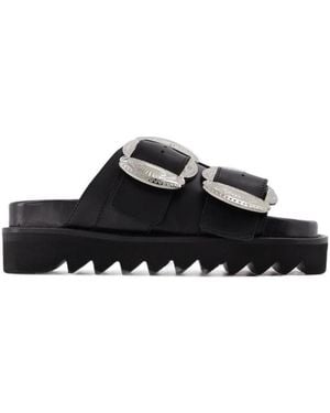 Toga Buckle Sandals - Black