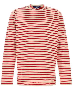 Junya Watanabe Oversized Striped Long Sleeve T-Shirt - Red