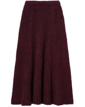 Gabriela Hearst High Waist Midi Skirt - Purple