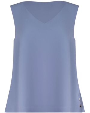Herno V-Neck Sleeveless Top - Blue