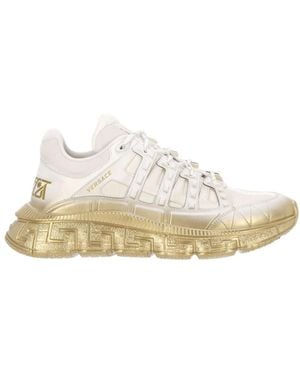 Versace Trigreca Lace-Up Trainers - Natural