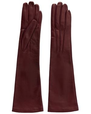 Nour Hammour Leather Gloves - Purple